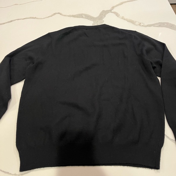 Black Garrett Scott wool v neck sweater - Picture 4 of 4